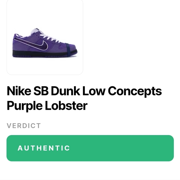 NIKE SB DUNK LOW PURPLE LOBSTER SIZE 10.5 USED- LOOKS NEW- COMES W/BOX AUTHENTIC - Picture 14 of 16